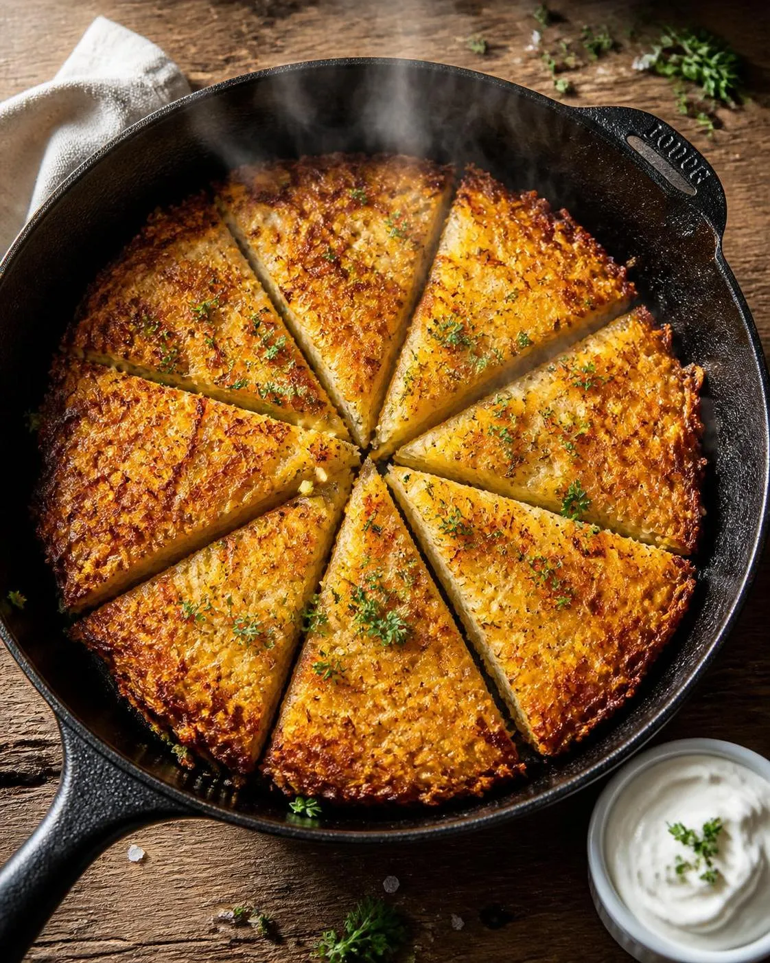 Giant Skillet Hash Brown – Crispy Outside, Fluffy Inside (Feeds 6!)