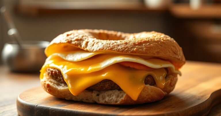 Sausage Egg and Cheese Bagel Recipe