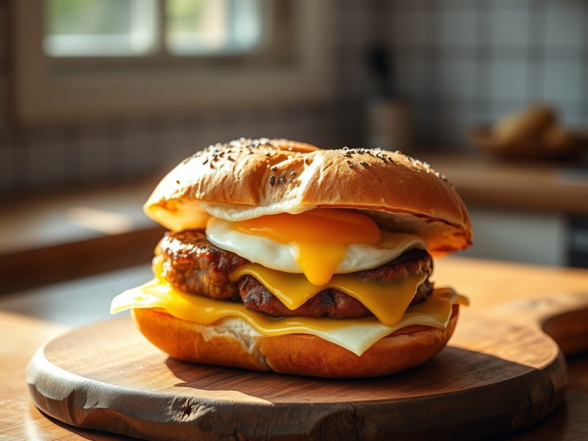Sausage Egg and Cheese Bagel Recipe