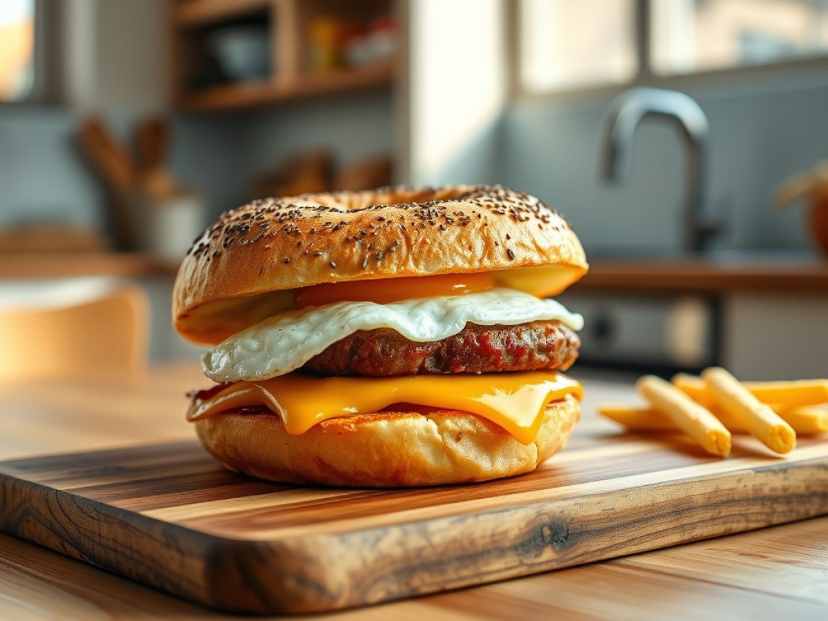 Sausage Egg and Cheese Bagel Recipe