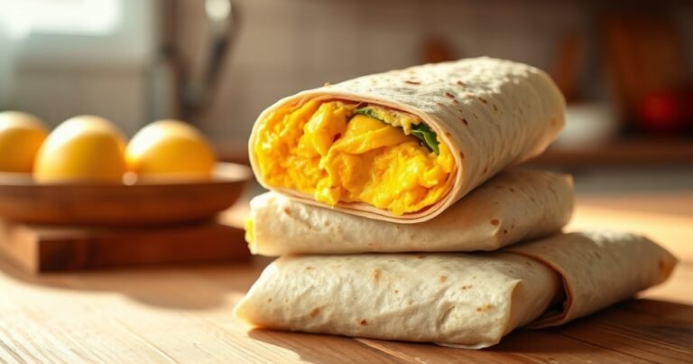 Freezer Breakfast Burritos Recipe