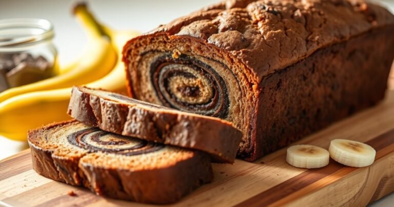 Nutella Swirl Banana Bread Recipe