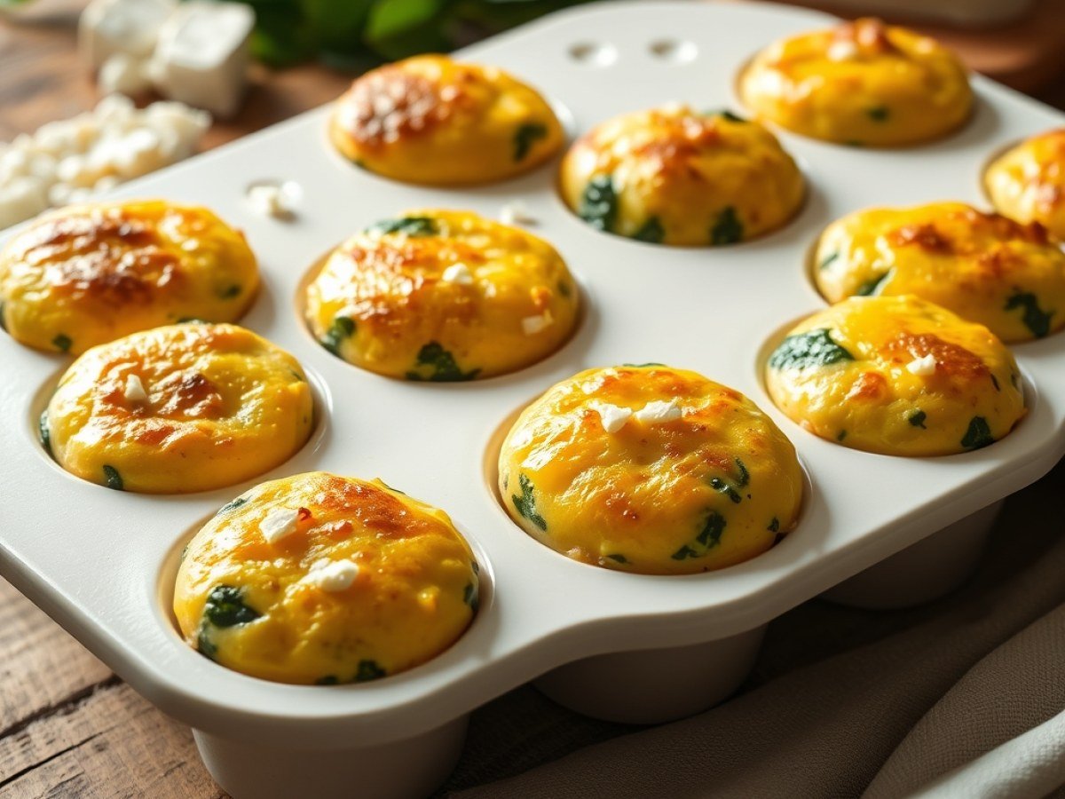 Spinach Feta Egg Bites Recipe