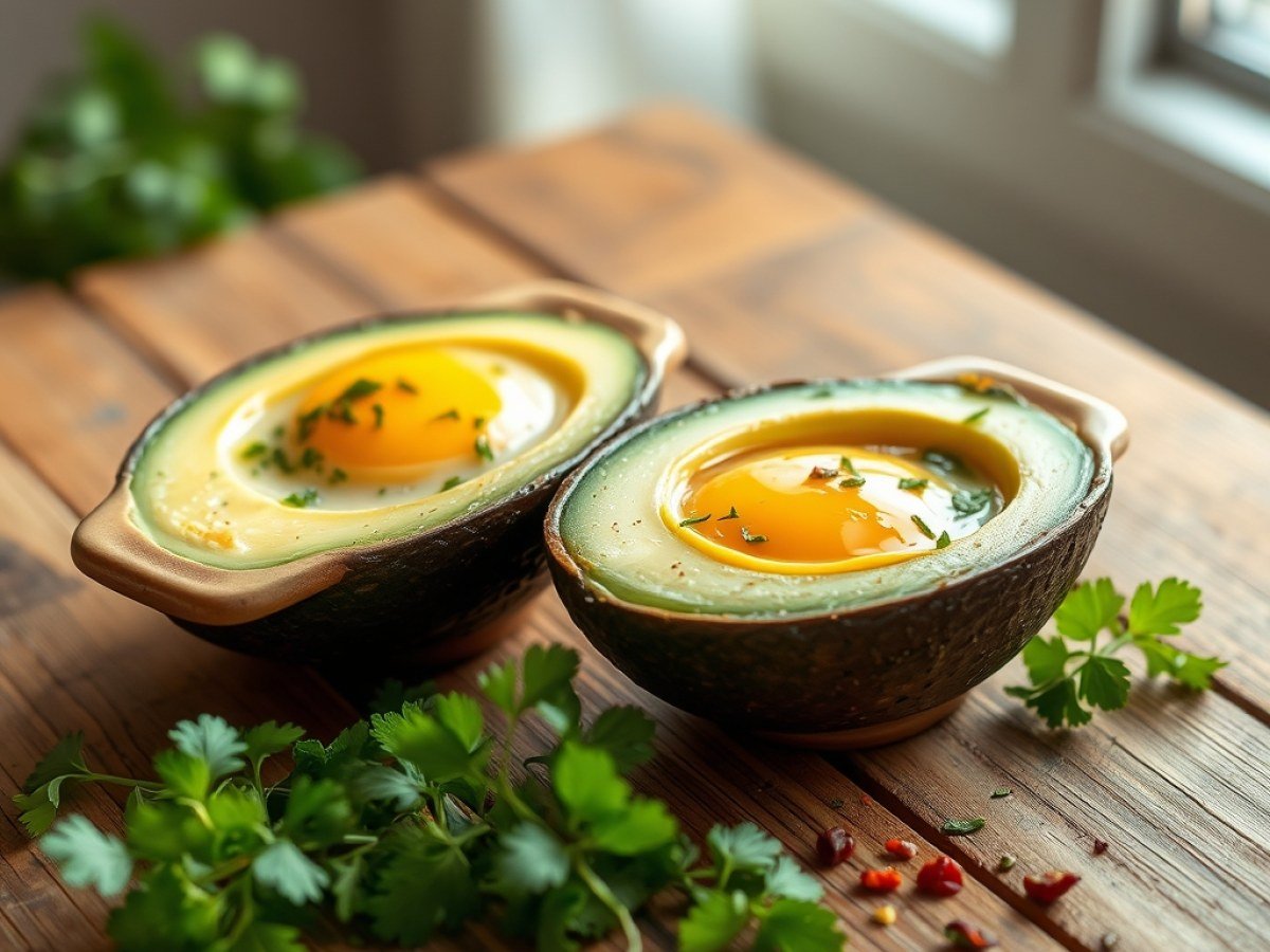 Baked Avocado Eggs Recipe