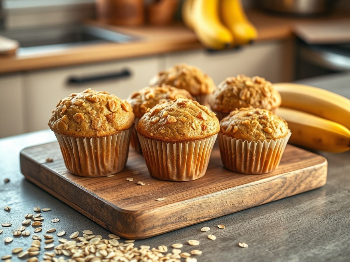 Healthy Banana Oat Muffins Recipe