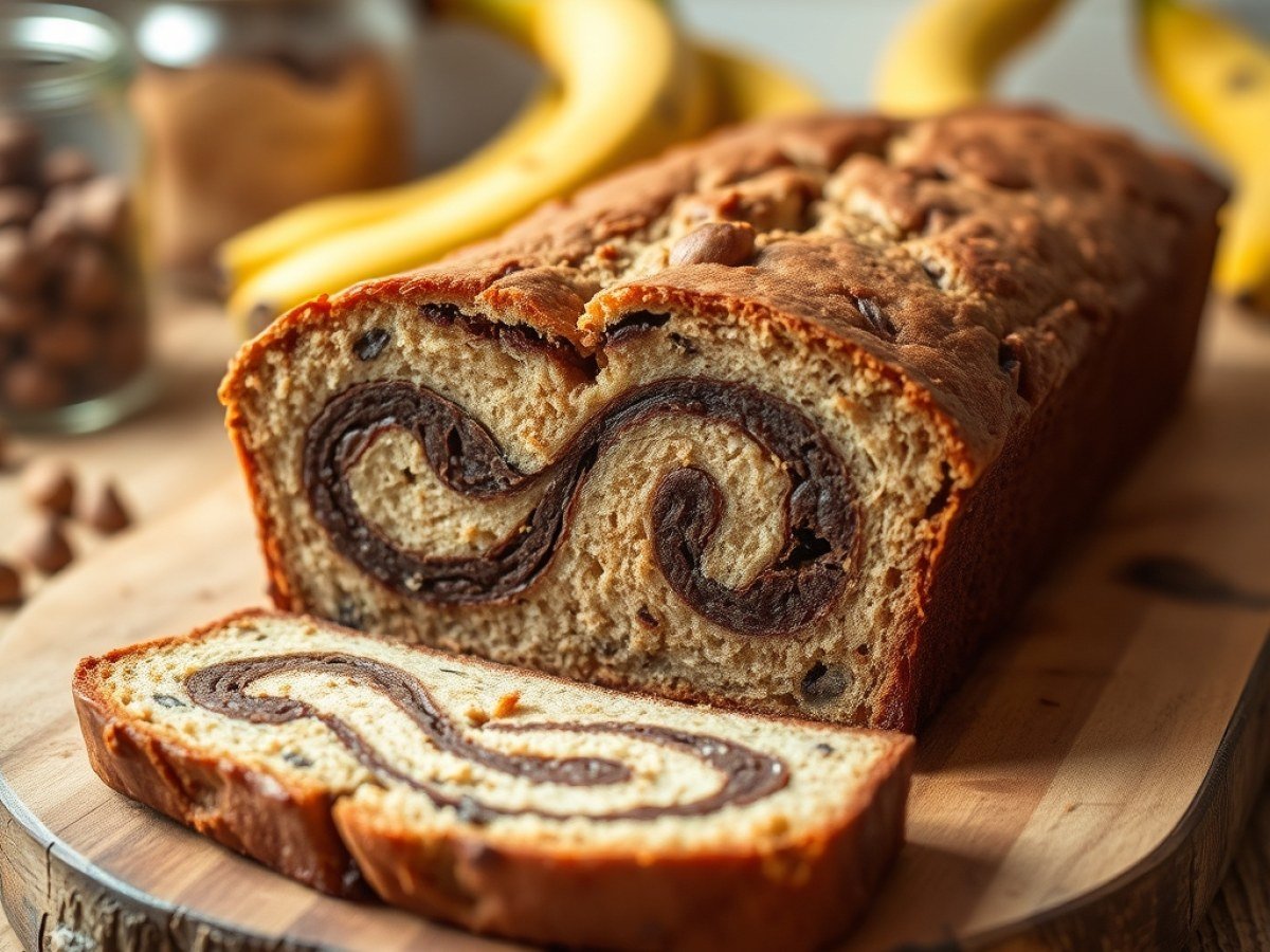 Nutella Swirl Banana Bread Recipe