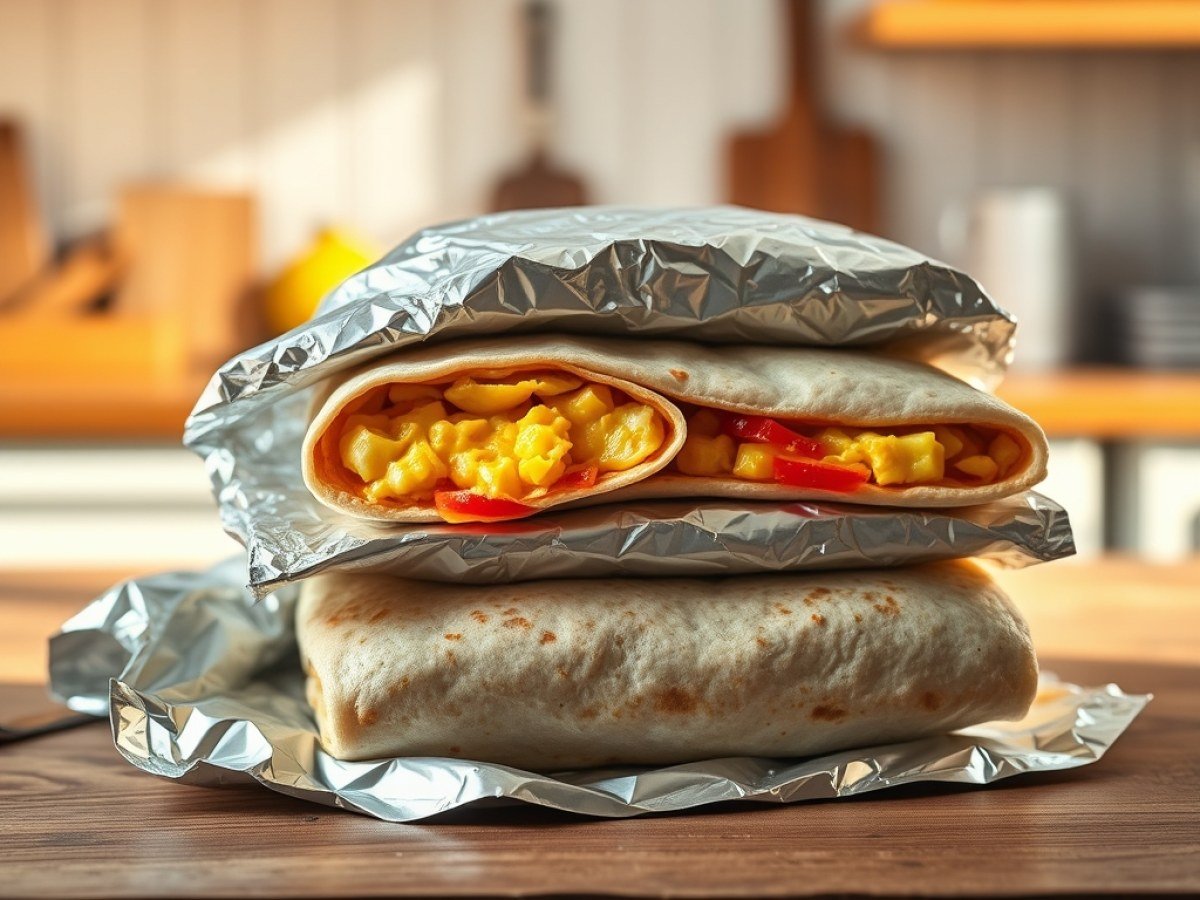 Freezer Breakfast Burritos Recipe