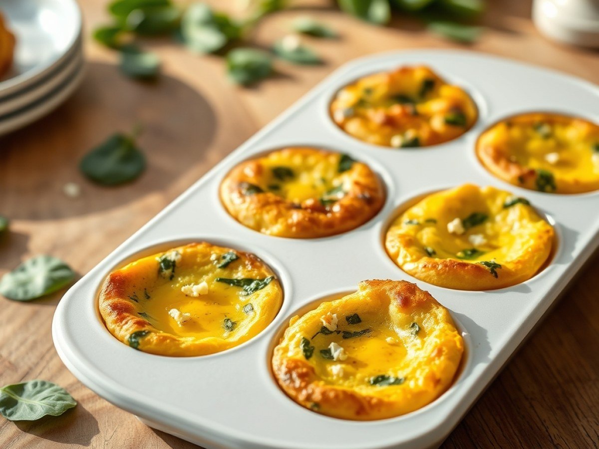 Spinach Feta Egg Bites Recipe