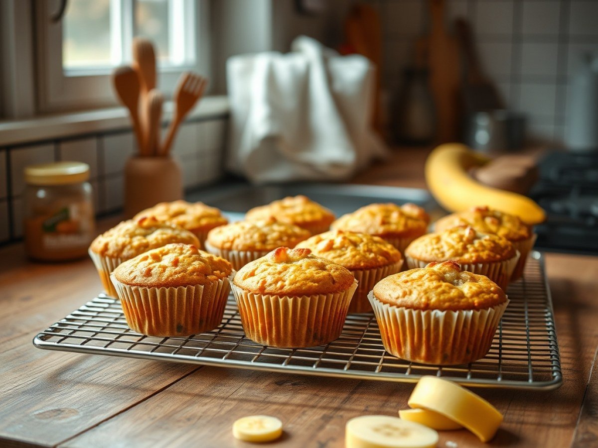 Peanut Butter Banana Muffins Recipe