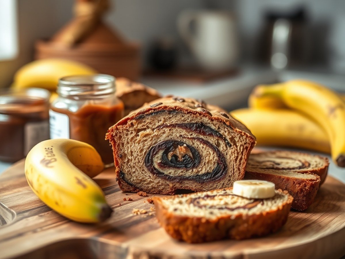 Nutella Swirl Banana Bread Recipe