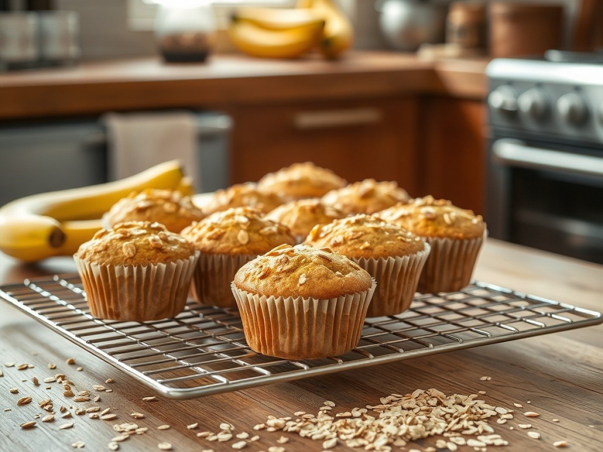 Healthy Banana Oat Muffins Recipe